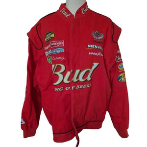 Vintage NASCAR Racing Jacket Size Small Dale Earnhardt Jr. Y2K